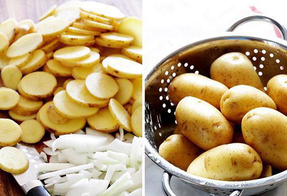 Matlagning kyckling med potatis i multivarken