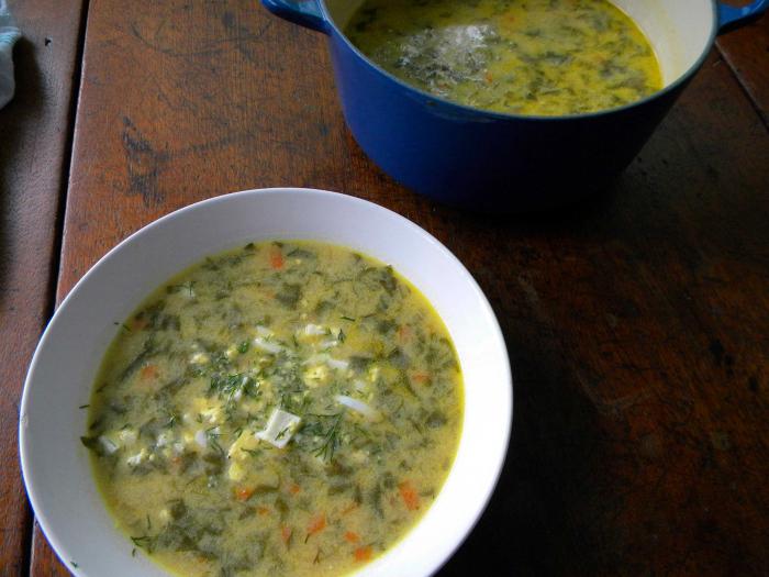 Grön borsch med sorrel och ägg: recept