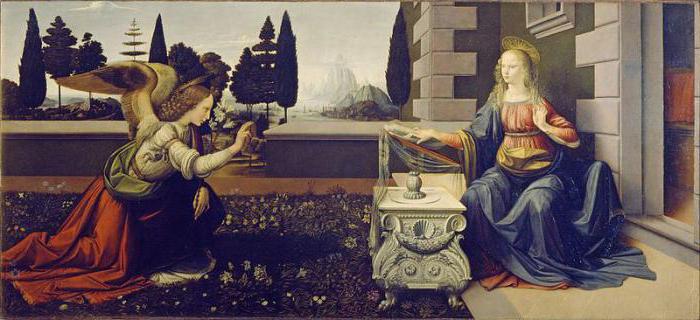 Annunciation bild av Leonardo da Vinci