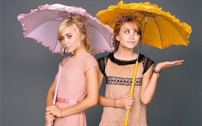 Ashley och Mary-Kate Olsen. Filmografi av tvillingsystrarna