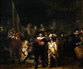 Rembrandt målning nattklocka 