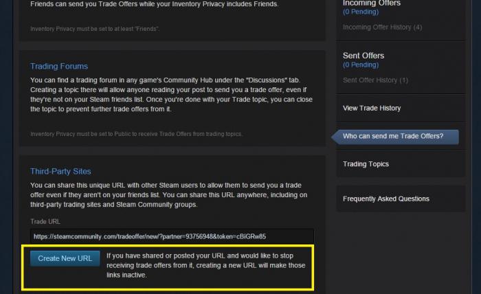 Hur hittar du Steam trade url och hur man använder den här länken?