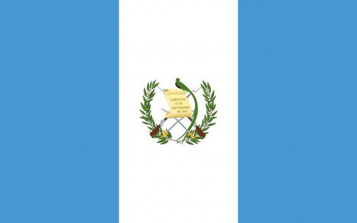 Vapensköld och flagga i Guatemala. Betydelse och beskrivning av symboler
